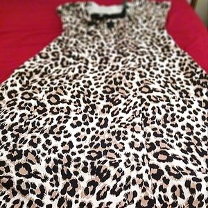 Tiger print A-line Black, Brown and White midi from Ashley Stewart size 16